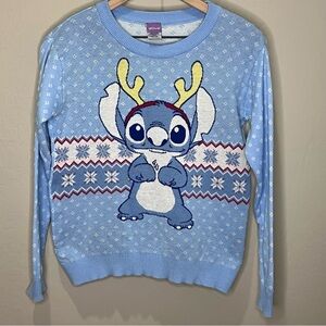 Disney Stitch Sweater Christmas Holiday Winter Pullover Small Women’s Kids Ugly
